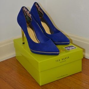 Like New Ted Baker London Blue Heels